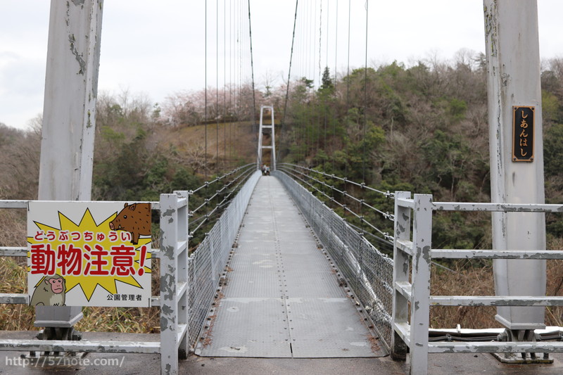 岩倉峡の吊橋